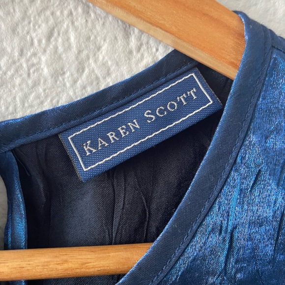 NWOT Vintage Blue Blouse - Picture 5 of 7